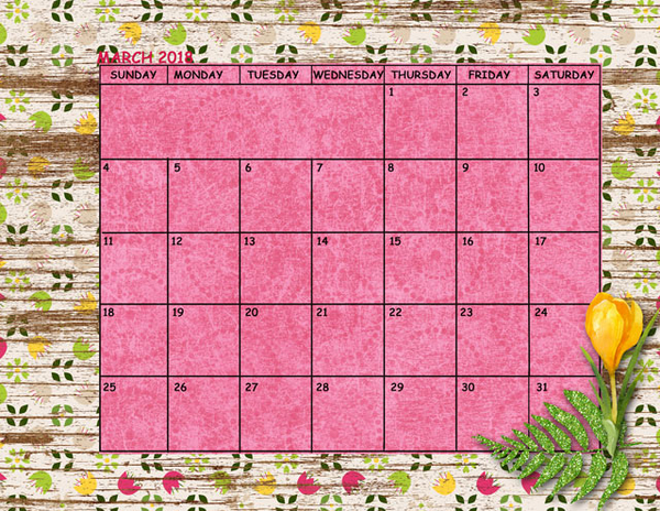 March Sum-Up Calendar