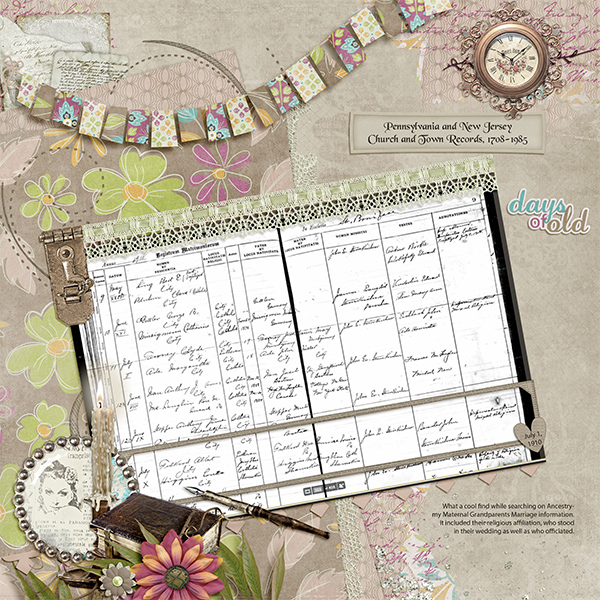 Maternal Grandparents Marriage Records
