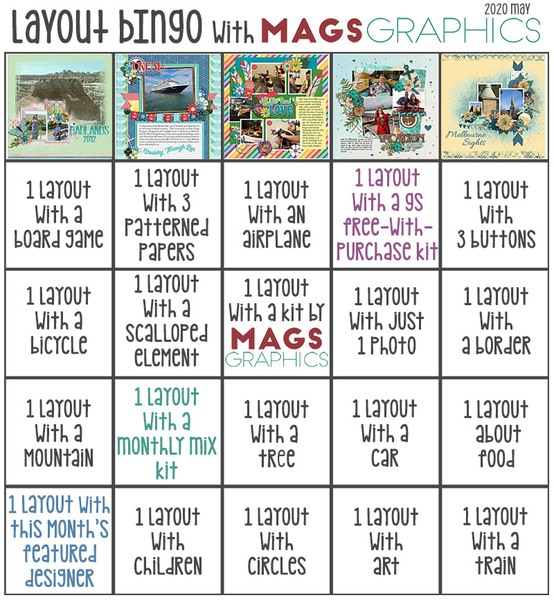 May 2020 Layout Bingo