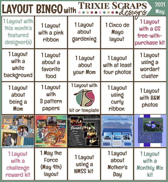 May 2021 Layout Bingo