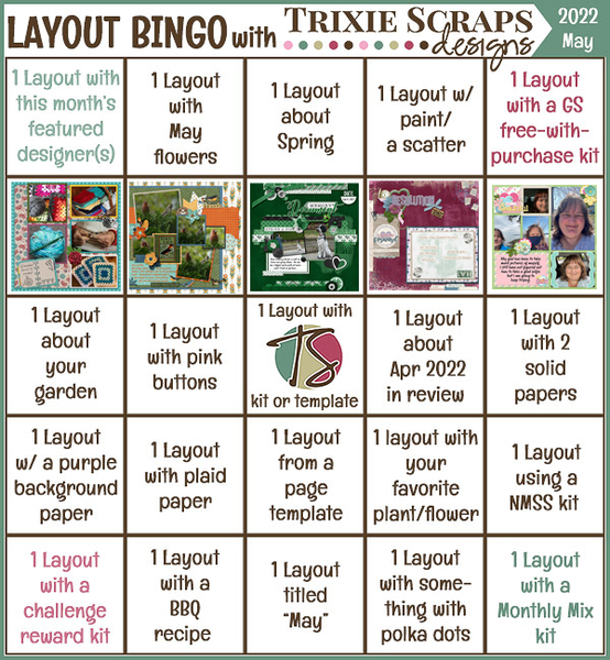 May 2022 bingo card