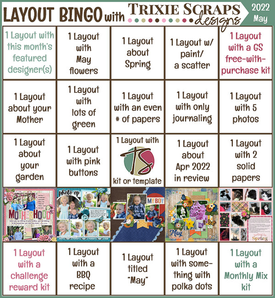 May 2022 Layout Bingo Challenge