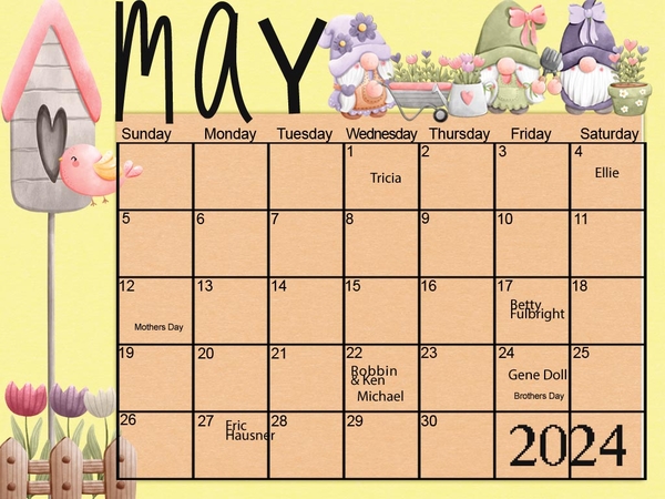 May Calendar