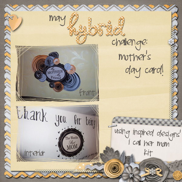 May Hybrid Challenge: Mother's Day card!