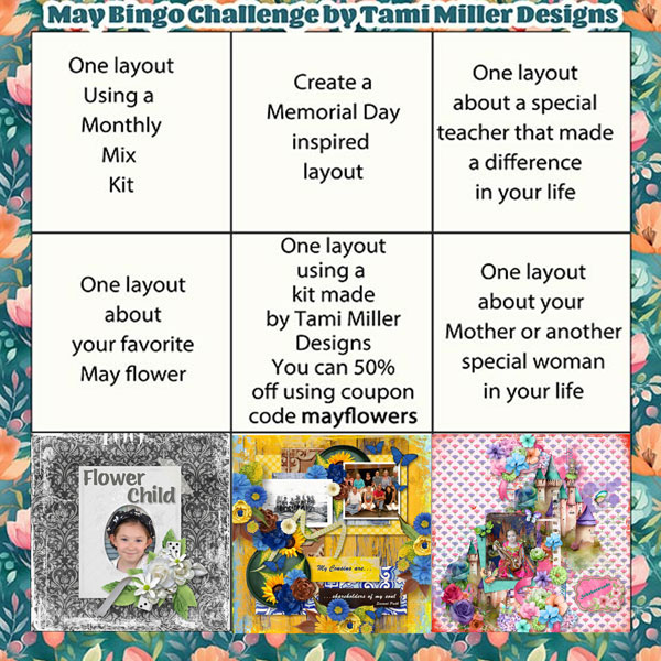May Layout Bingo Card