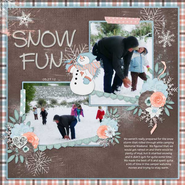 Megan Playing In Snow