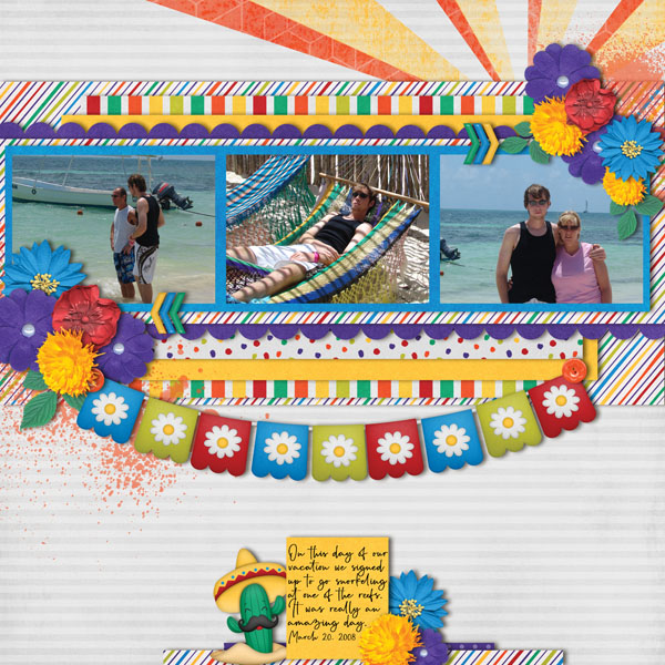 Memory Mini 5 Template #2-Miss Fish