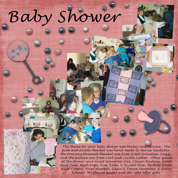 Meriah's baby shower '98
