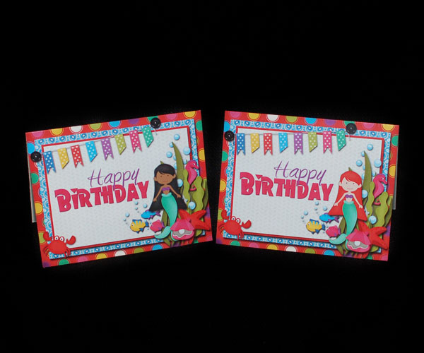 mermaid birthday cards