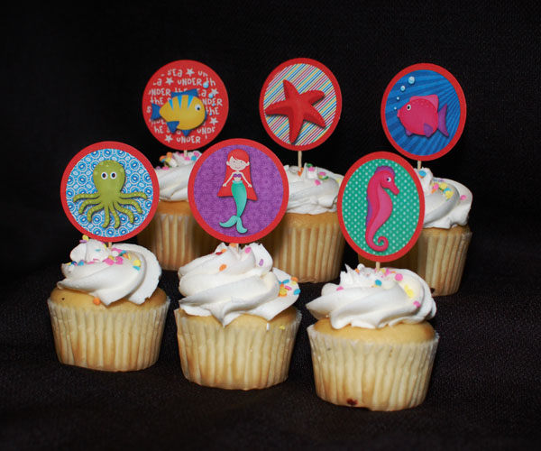mermaid cupcake toppers