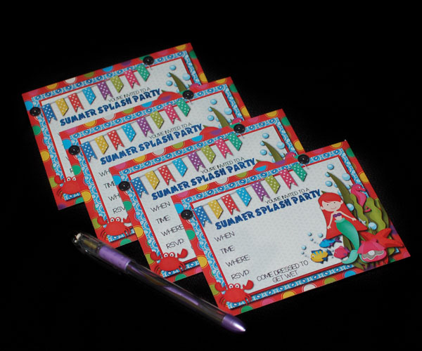 mermaid party invites