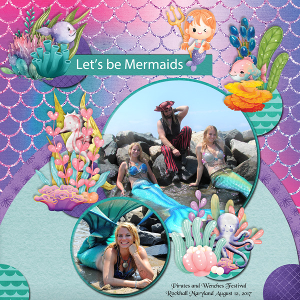 Mermaid Tails + Seeing Circles Templates-ScrapbookCrazy