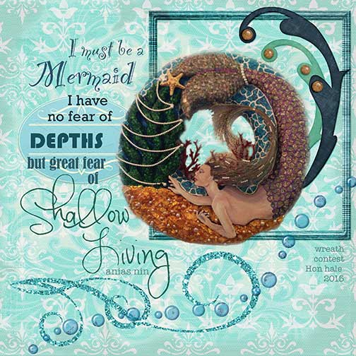 Mermaid wreath