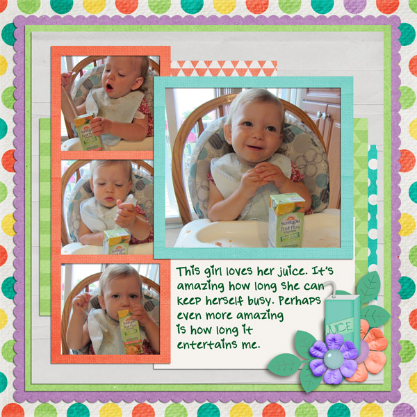 Michaela snack time