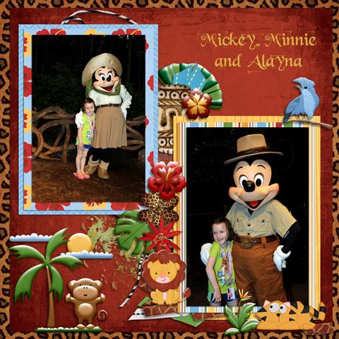 Mickey, Minnie, and Alayna