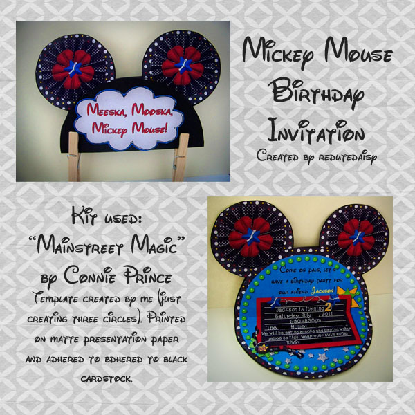 Mickey Mouse Invitation