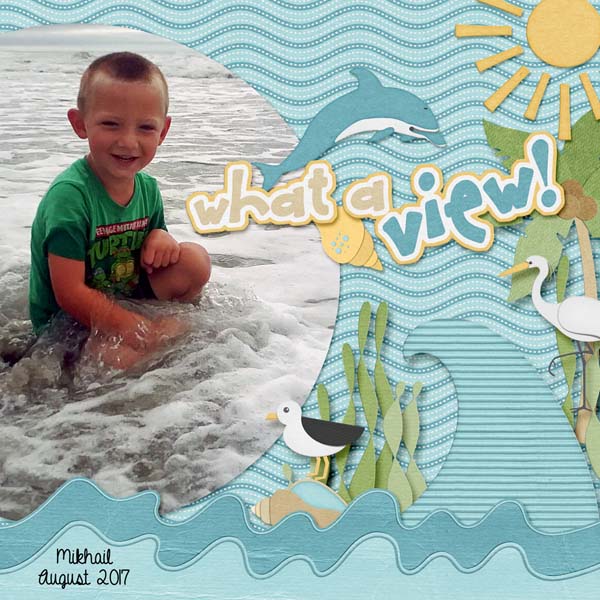 Mikahil at the beach