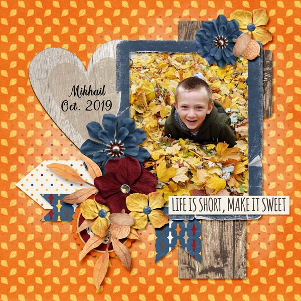 Mikhail in leaves