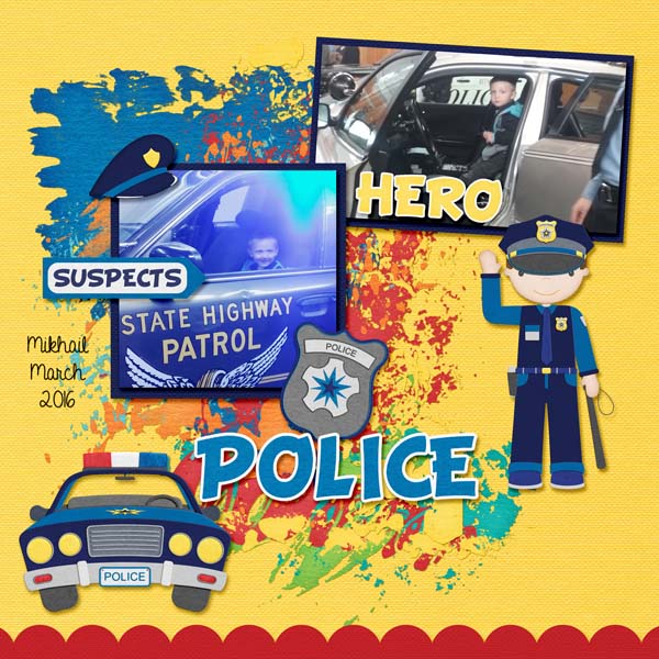 Mikhail in police car