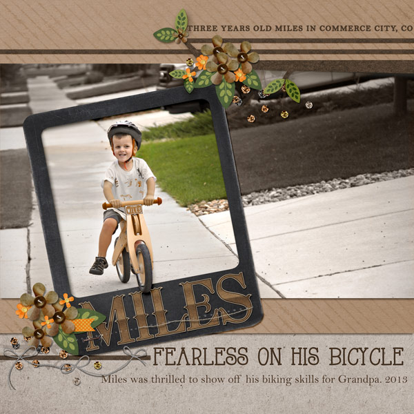 MILES ON HIS BIKE