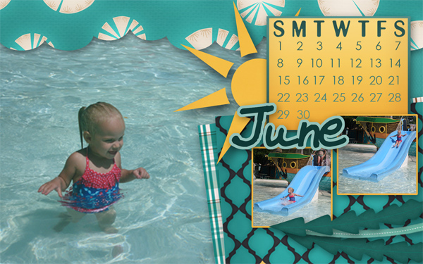 MissK on the water slide