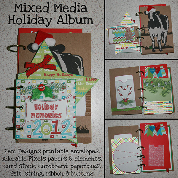 Mixed Media Holiday Album