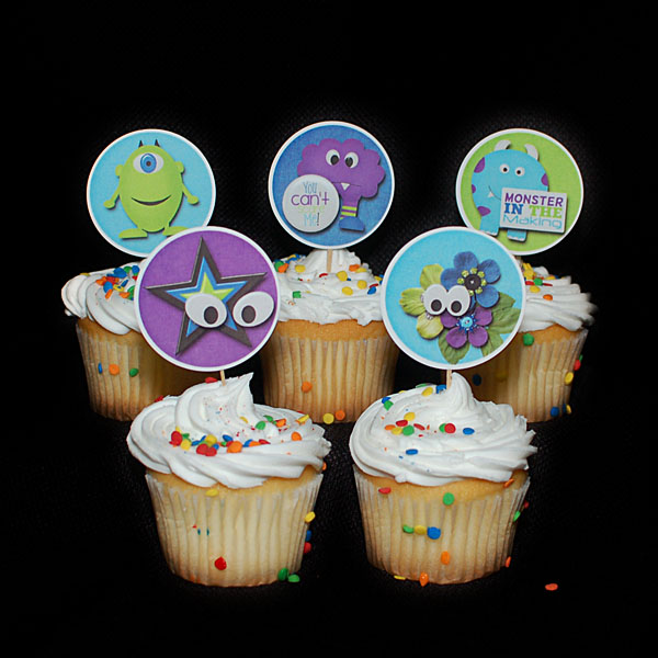 monsters cupcakes