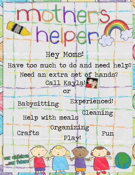 Mothers Helper Flyer