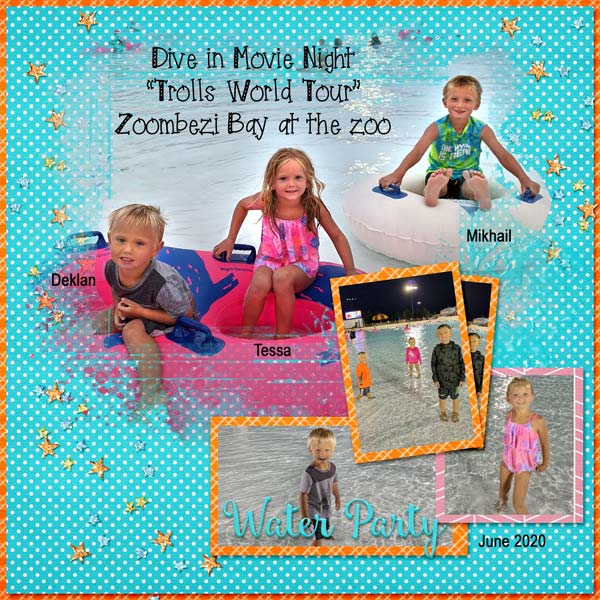 Movie night at the zoos pool