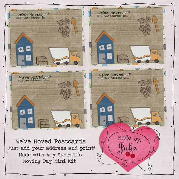 Moving Day Postcards