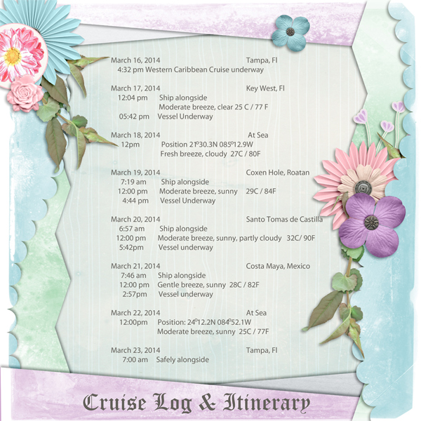 Ms Ryndam- Cruise Log