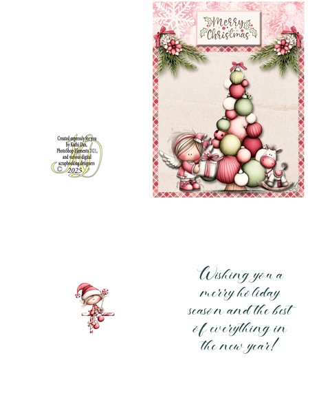 My Christmas greeting card--outside & inside