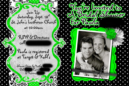 My Cousin's Bridal Shower Invite