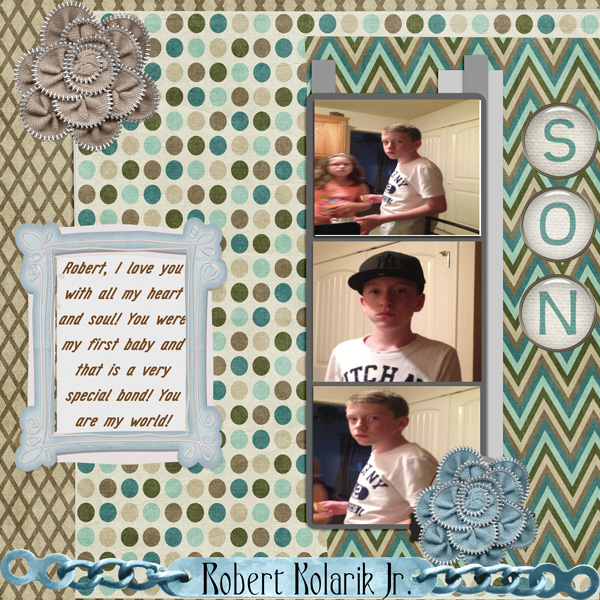 My layout of my son August 2013
