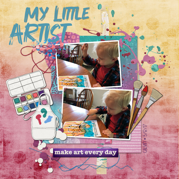 My Little Artist: Calvin 5-8-17