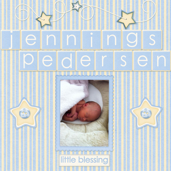 My nephew starring in my first layout