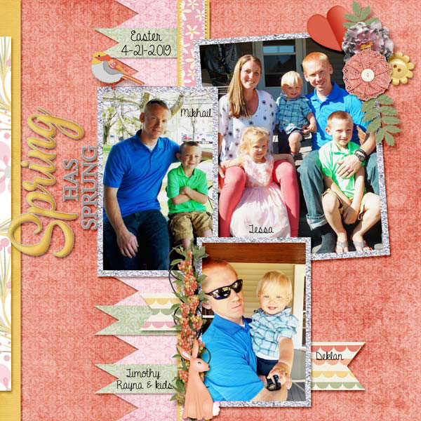 My son and family on Easter