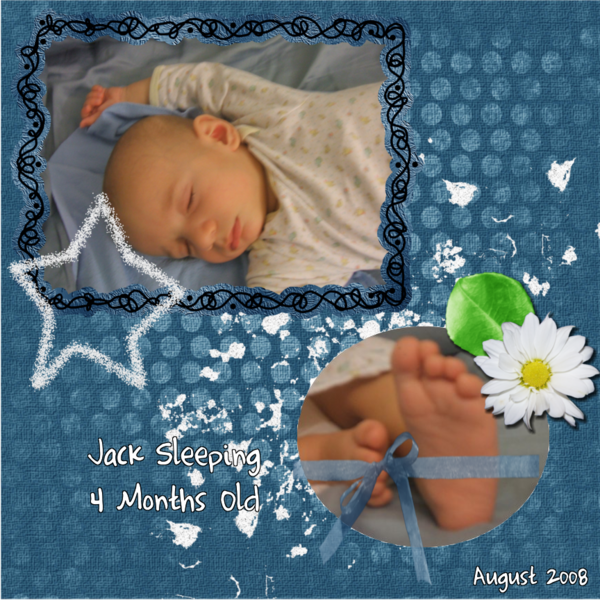 My son Jack sleeping @ 4 months old