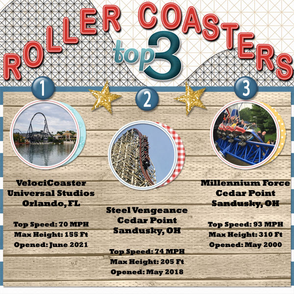 My Top 3 Roller Coasters