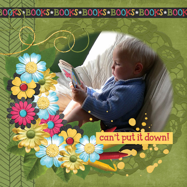 My youngest son reading, 2006
