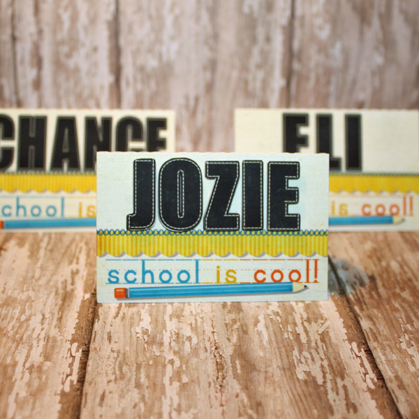 Name plate for back to school