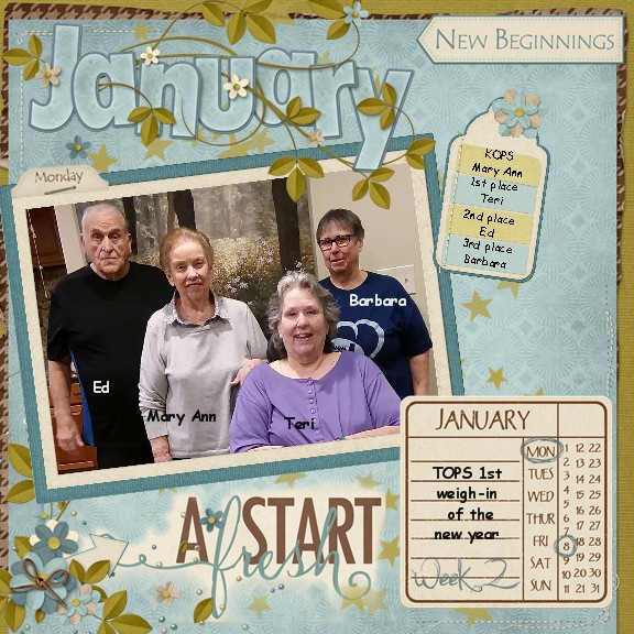 Name: TOPS 1692 2018 Week 2 Date: 1-11-18 Kit: 1. January Brush Challenge f
