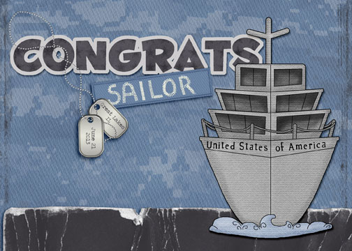 Navy Graduation Card