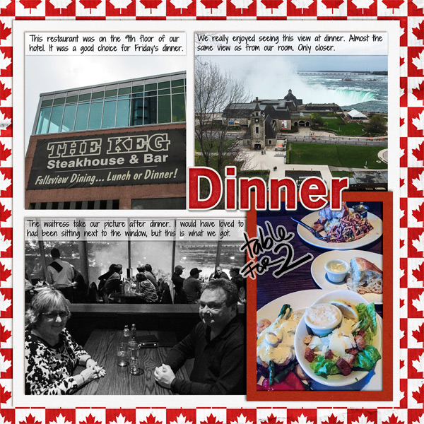 Niagara Falls Day 1, Dinner, right