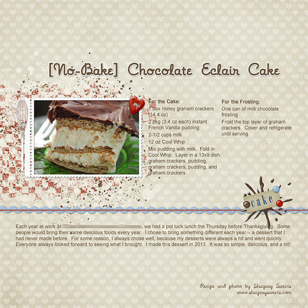 [No-Bake] Chocolate Eclair Cake
