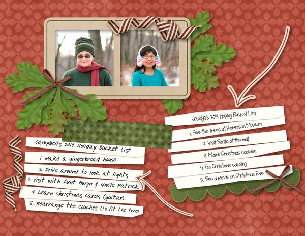 November 2014 Journaling Challenge - Holiday Bucket Lists