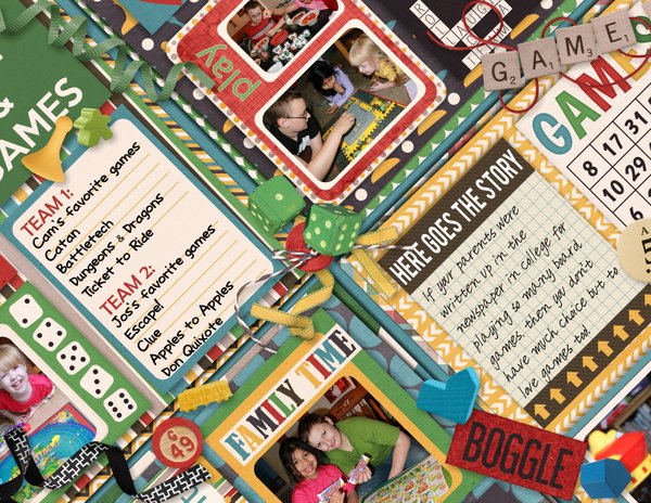 November 2014 Scraplift Challenge - Diagonal Game Bits