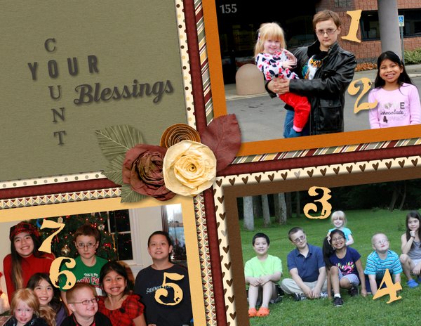 November 2014 Word Art Challenge - My 7 Blessings