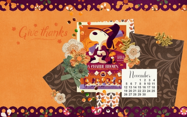 November 2017 Peanuts Desktop Background