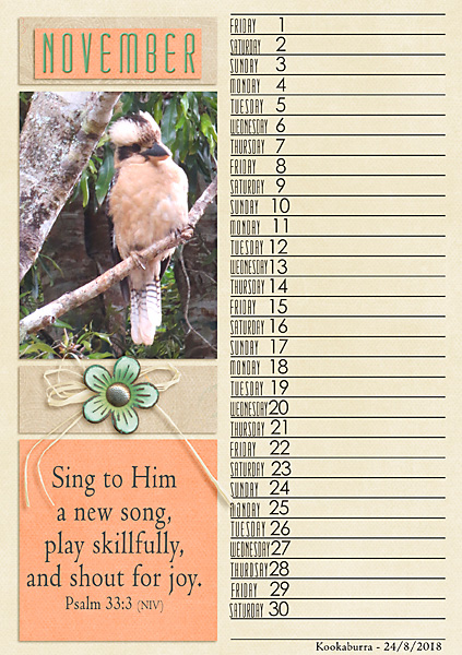 November 2024 Calendar page